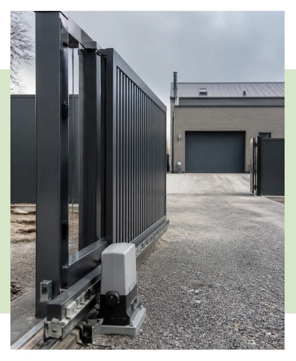 Откатные ворота с автоматикой под ключ для дома в Дагестанских Огнях